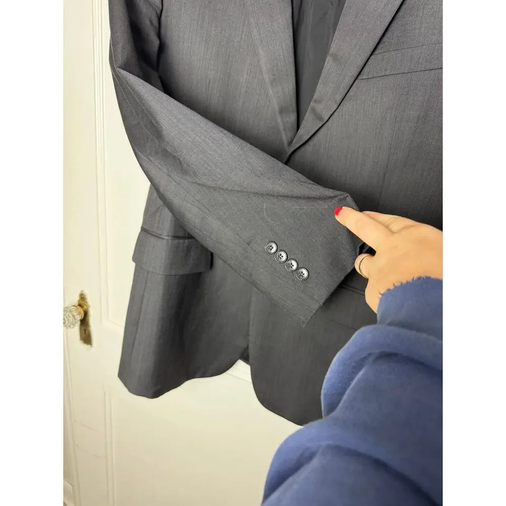 Jos. A. Bank Traveler's Collection Gray Blazer Suit Jacket 2 Button Wool 42 R